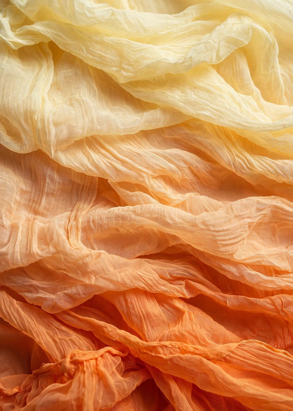 Butter Yellow & Sunset Orange Ombré Georgette Halter Neck Mini Dress