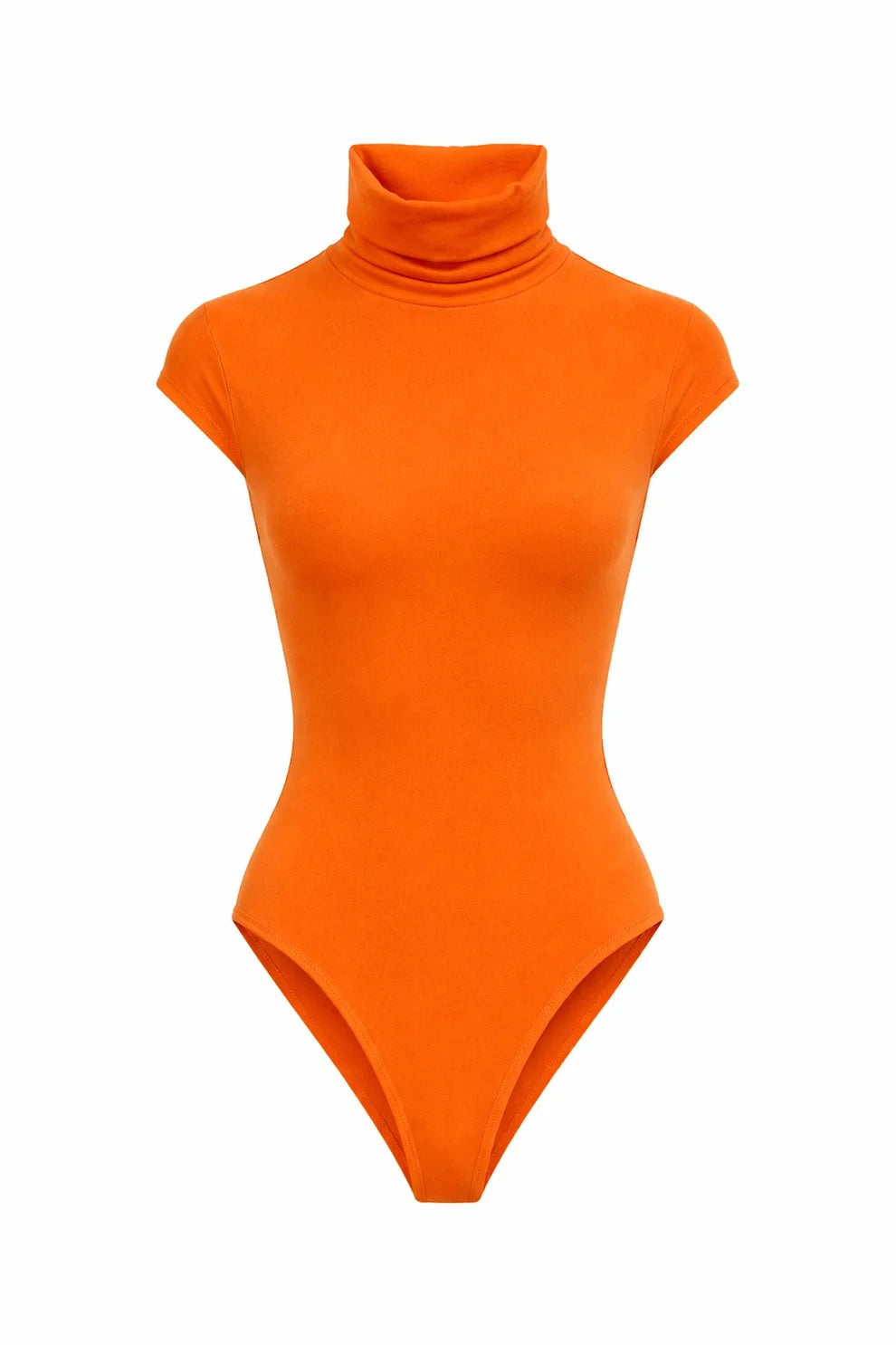 Burnt Orange High-Neck Bodysuit