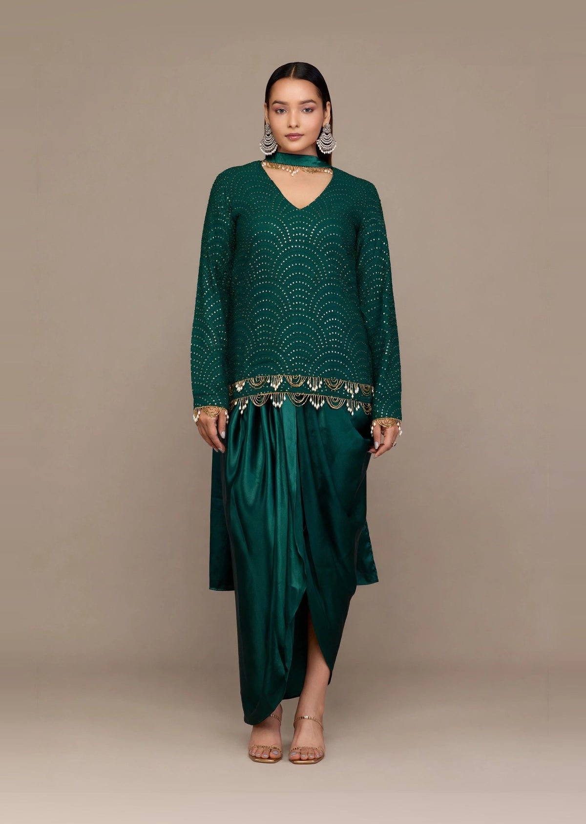 Emerald Sequin Kurta Set