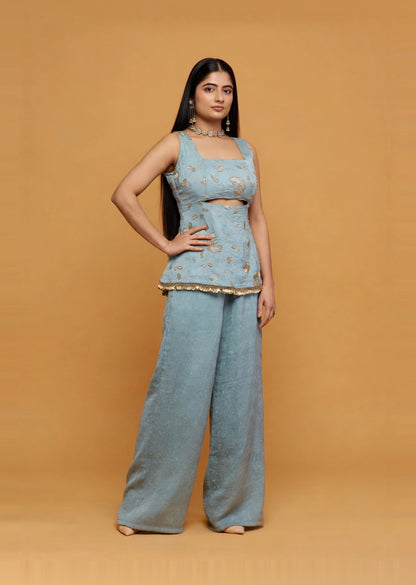 Dusty Blue Kurti Set