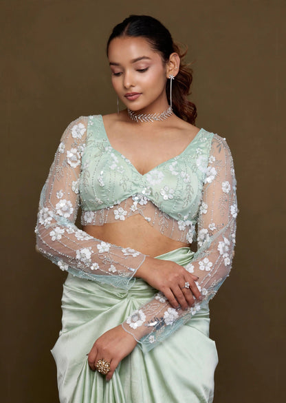 Mint Sequin Drape Set
