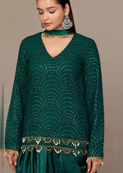 Emerald Sequin Kurta Set