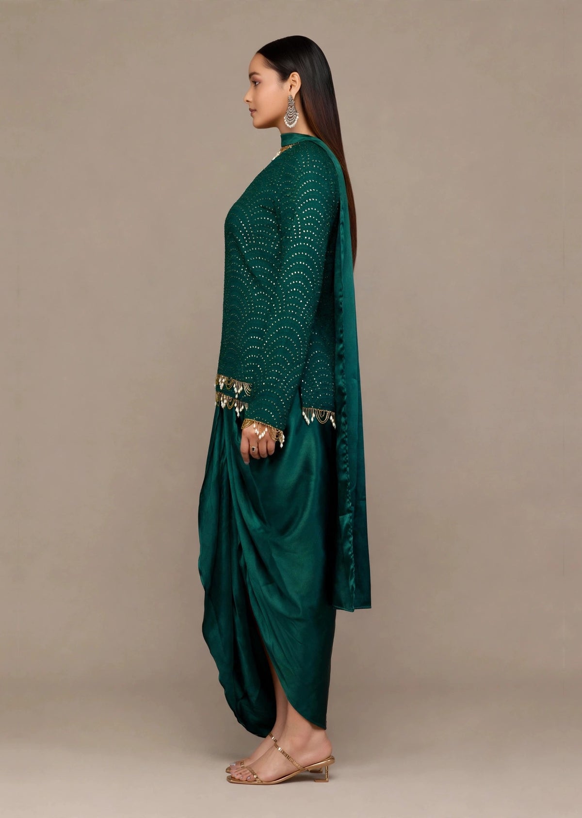 Emerald Sequin Kurta Set