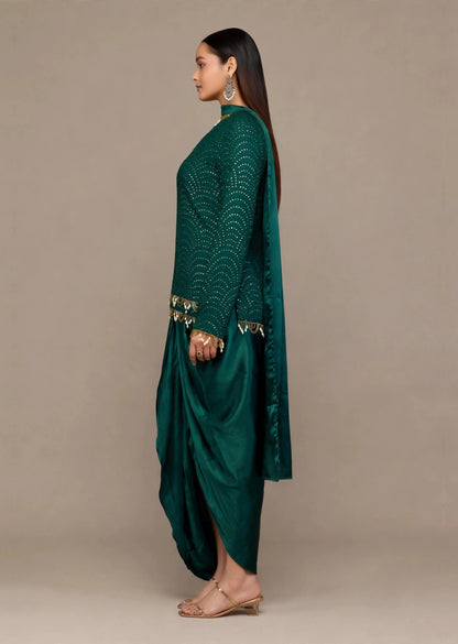 Emerald Sequin Kurta Set