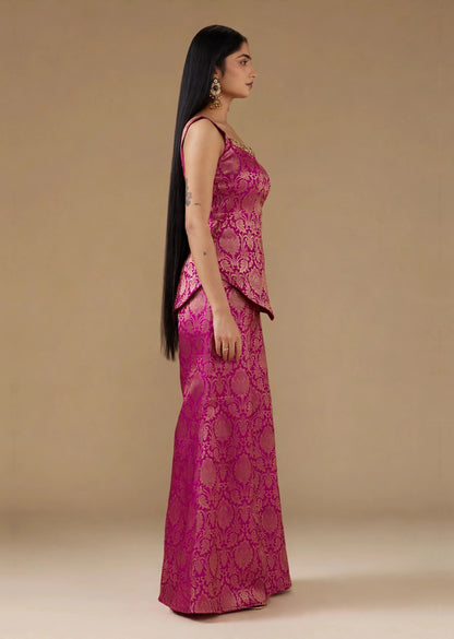 Rani Pink Brocade Co-ord