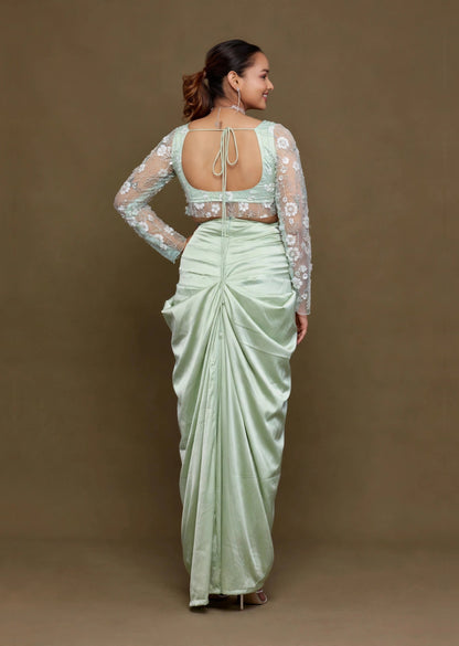 Mint Sequin Drape Set