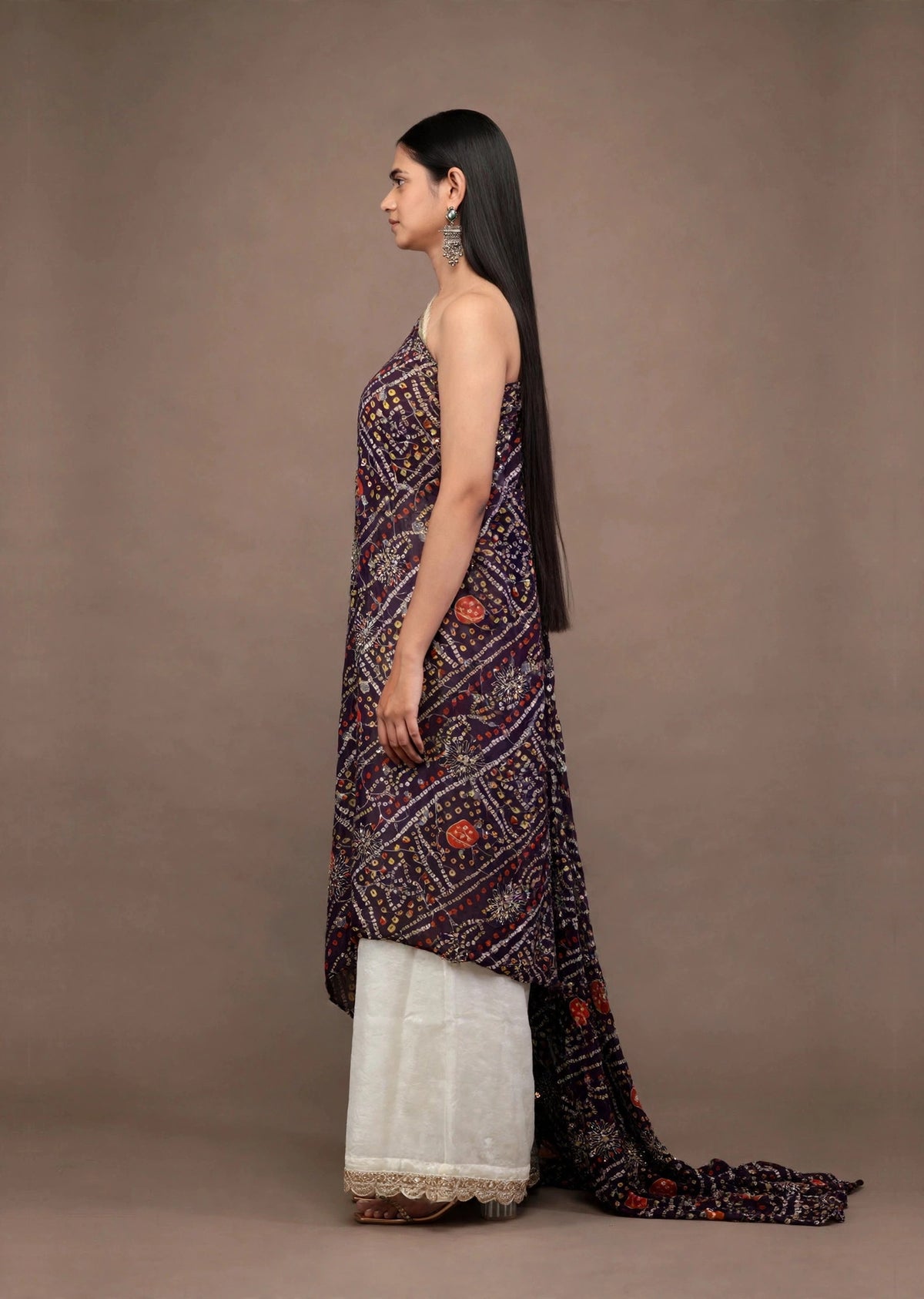 Navy Bandhani Set