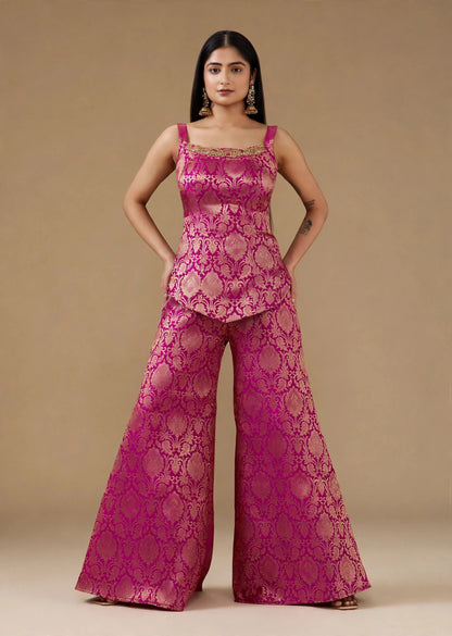 Rani Pink Brocade Co-ord