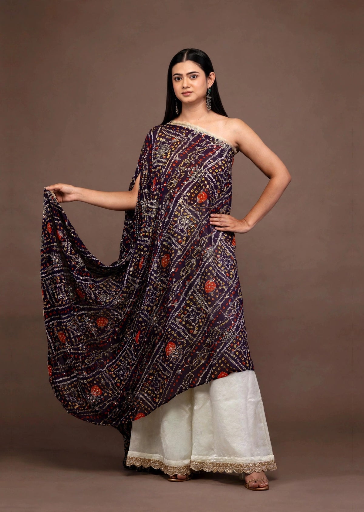 Navy Bandhani Set