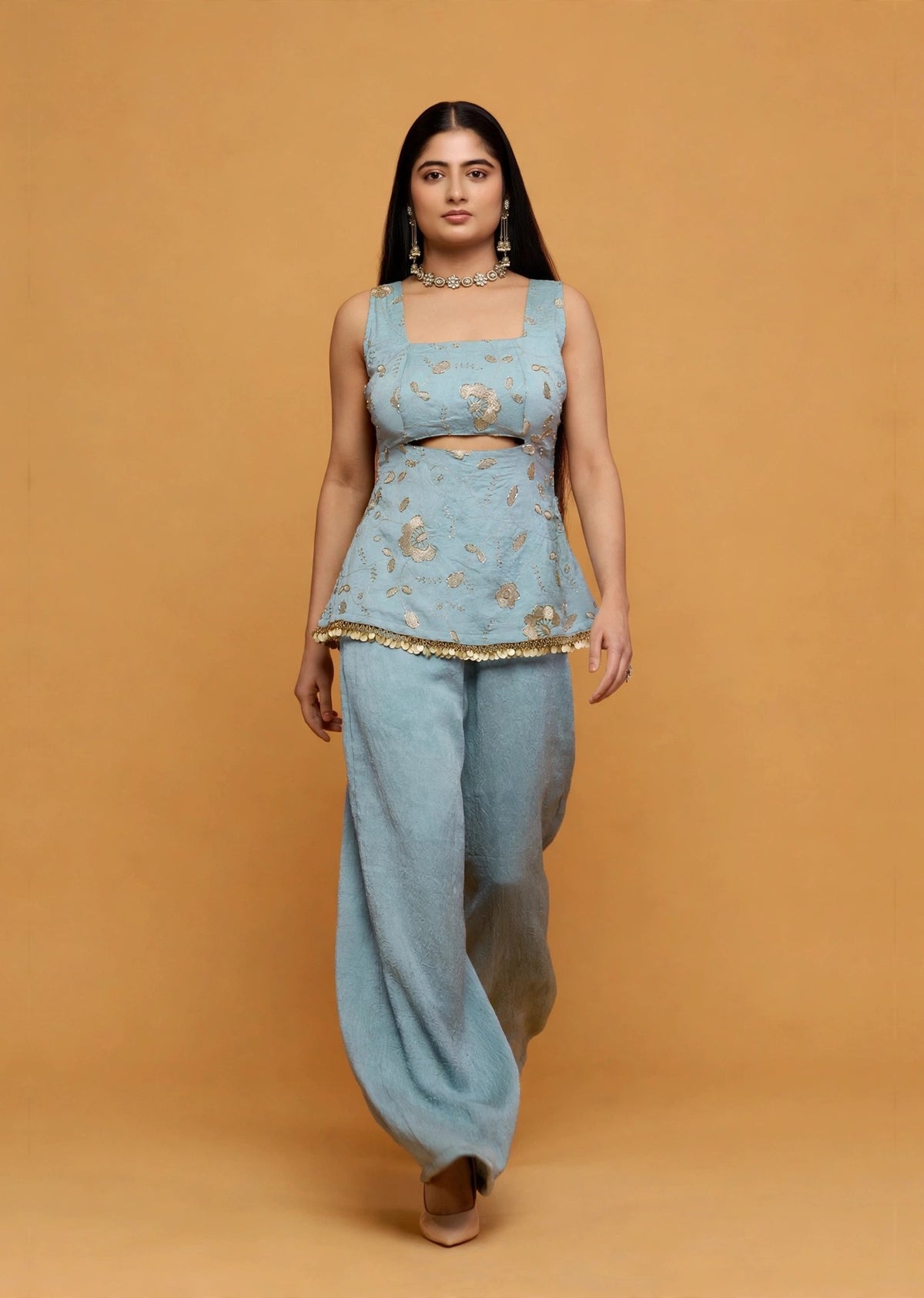 Dusty Blue Kurti Set