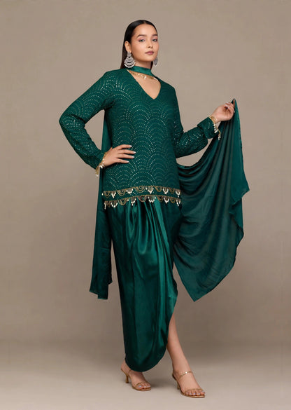 Emerald Sequin Kurta Set