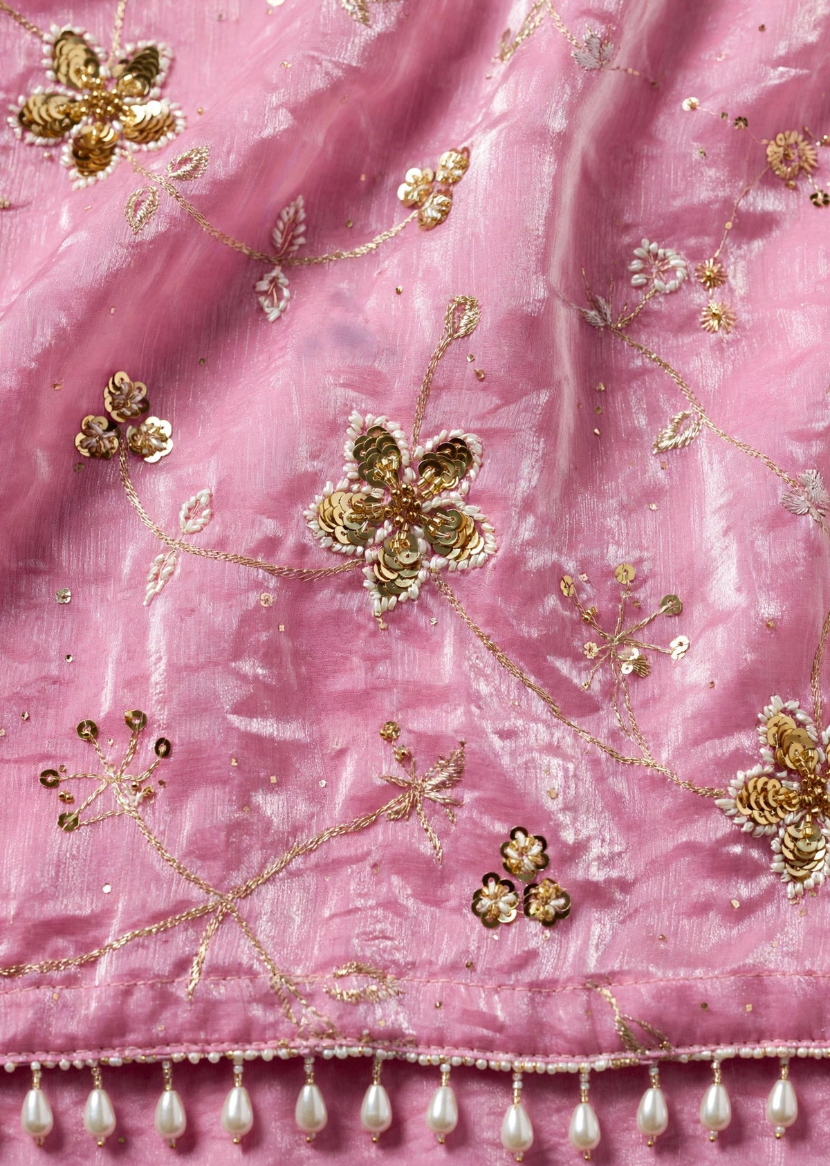 Pink Ruffle Kurti Set