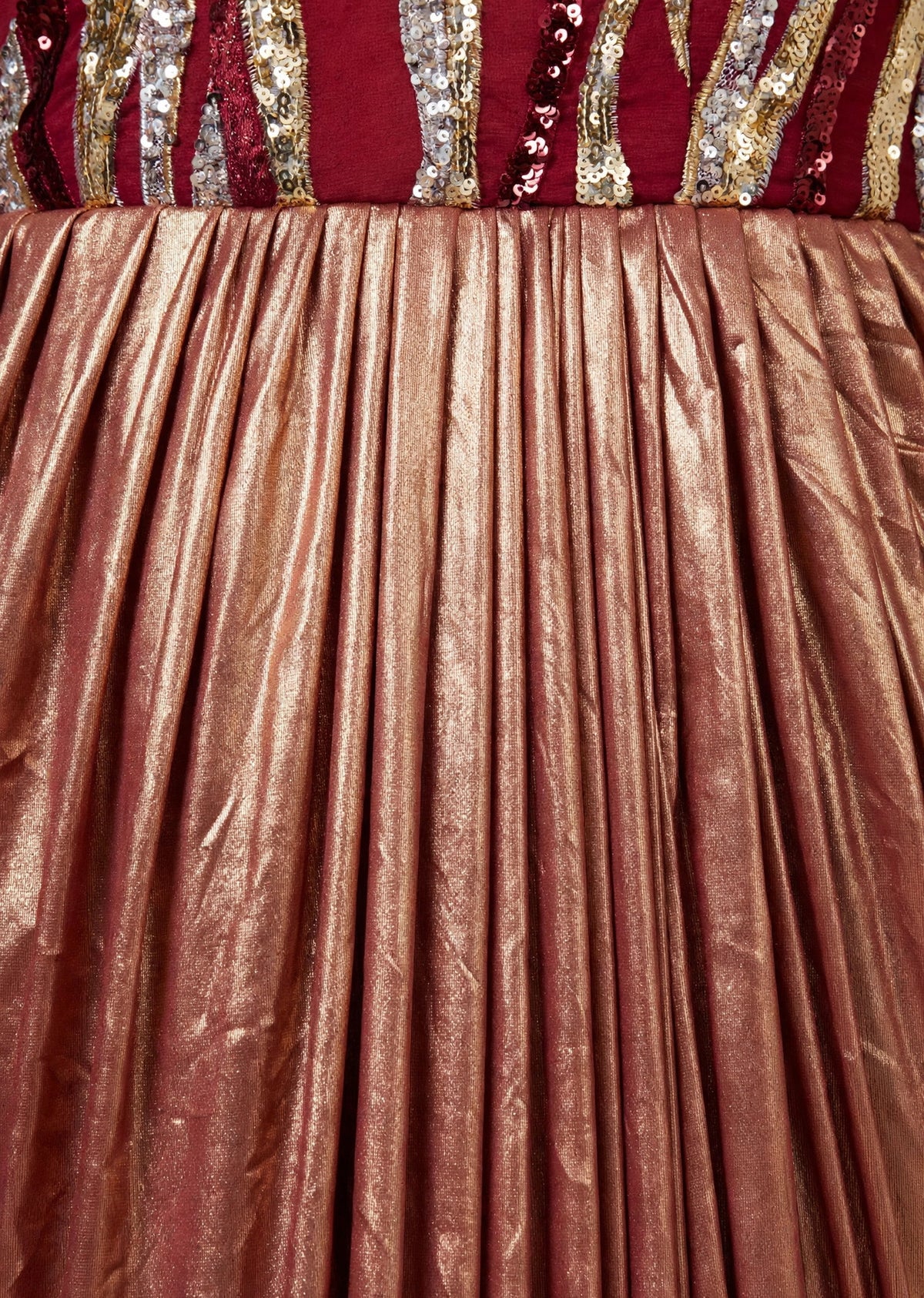 Rose Gold Draped Saree