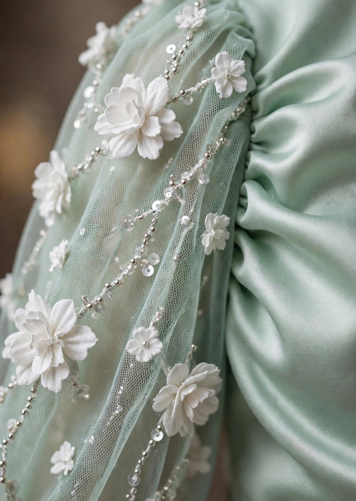 Mint Sequin Drape Set