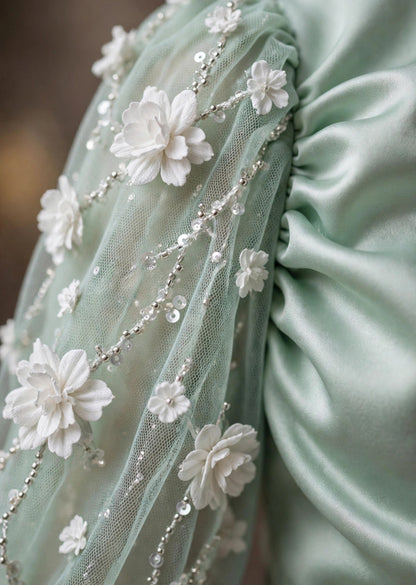 Mint Sequin Drape Set