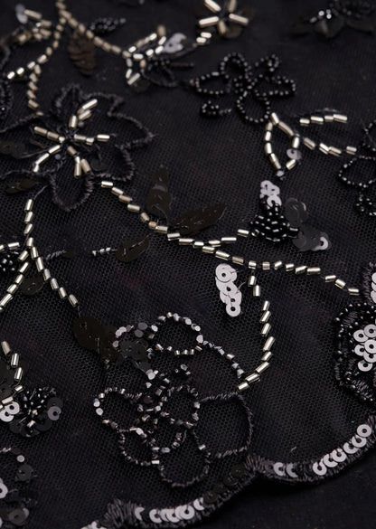 Black Sequin Tunic Set