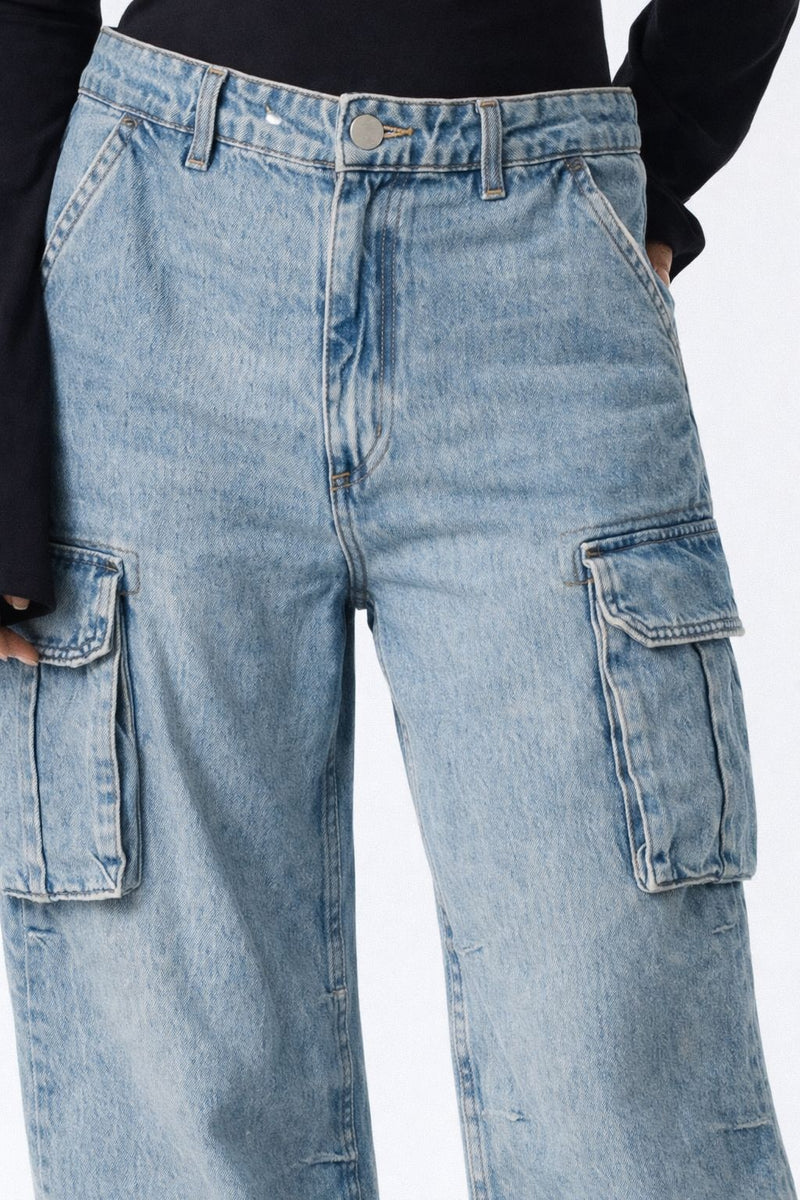 Denim cargo -Blue