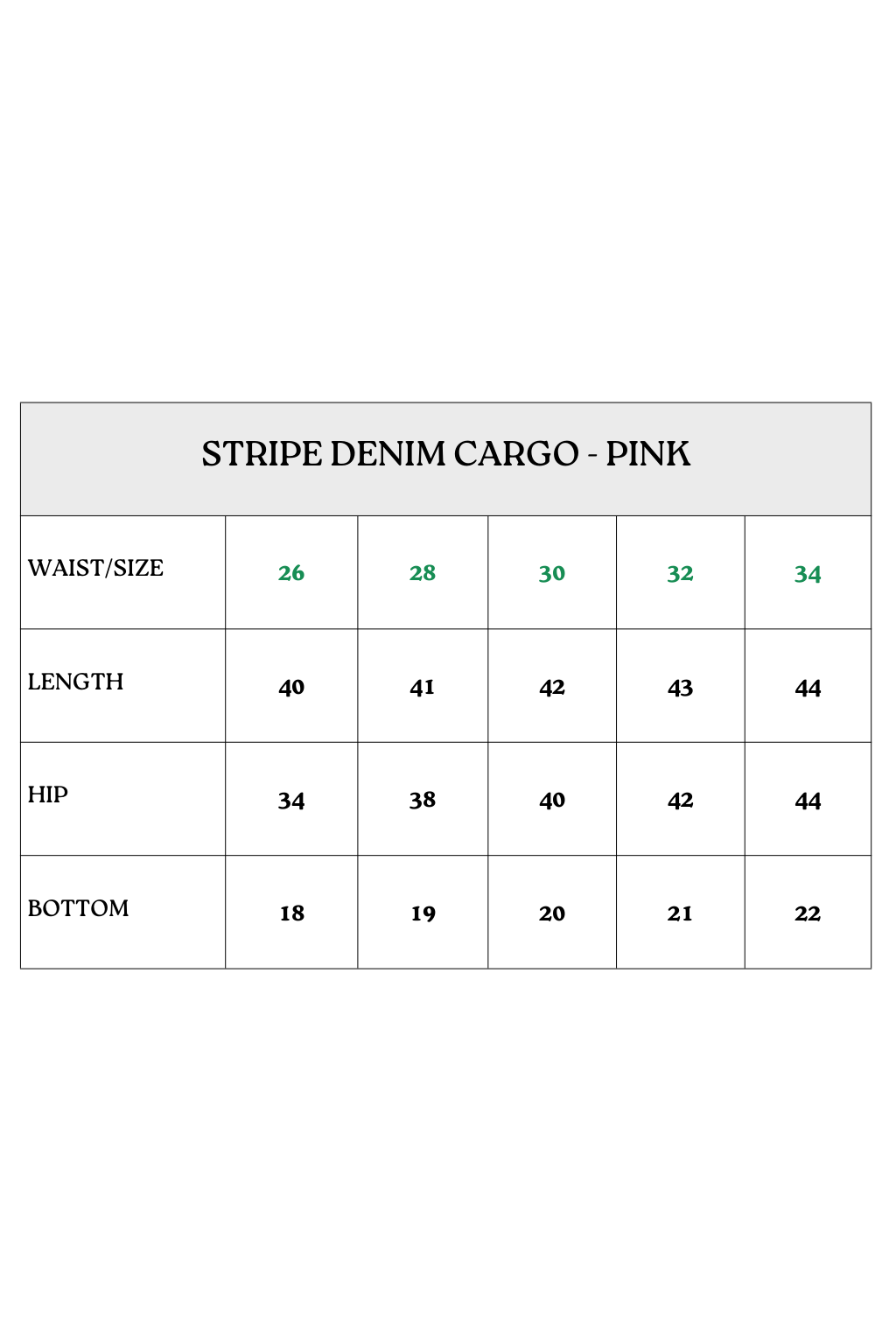 Stripe denim cargo- Pink