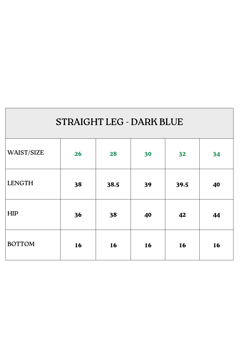 Straight Leg - Dark blue