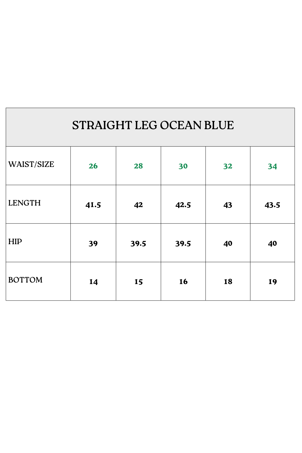 Straight Leg - Ocean Blue