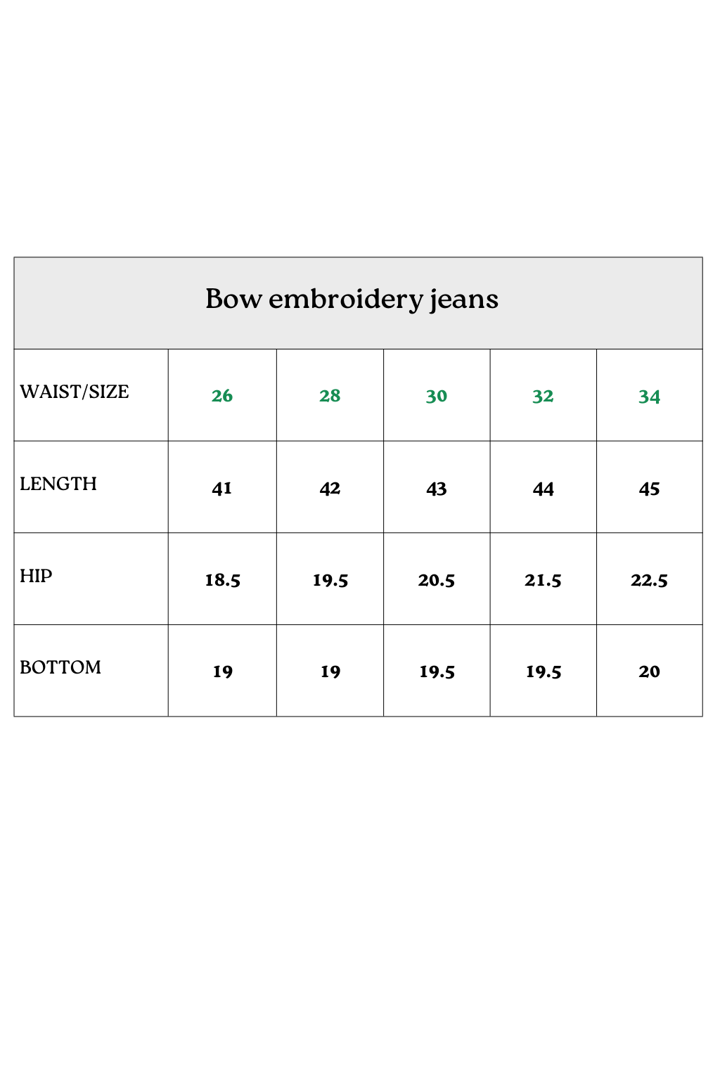 Bow embroidery jeans