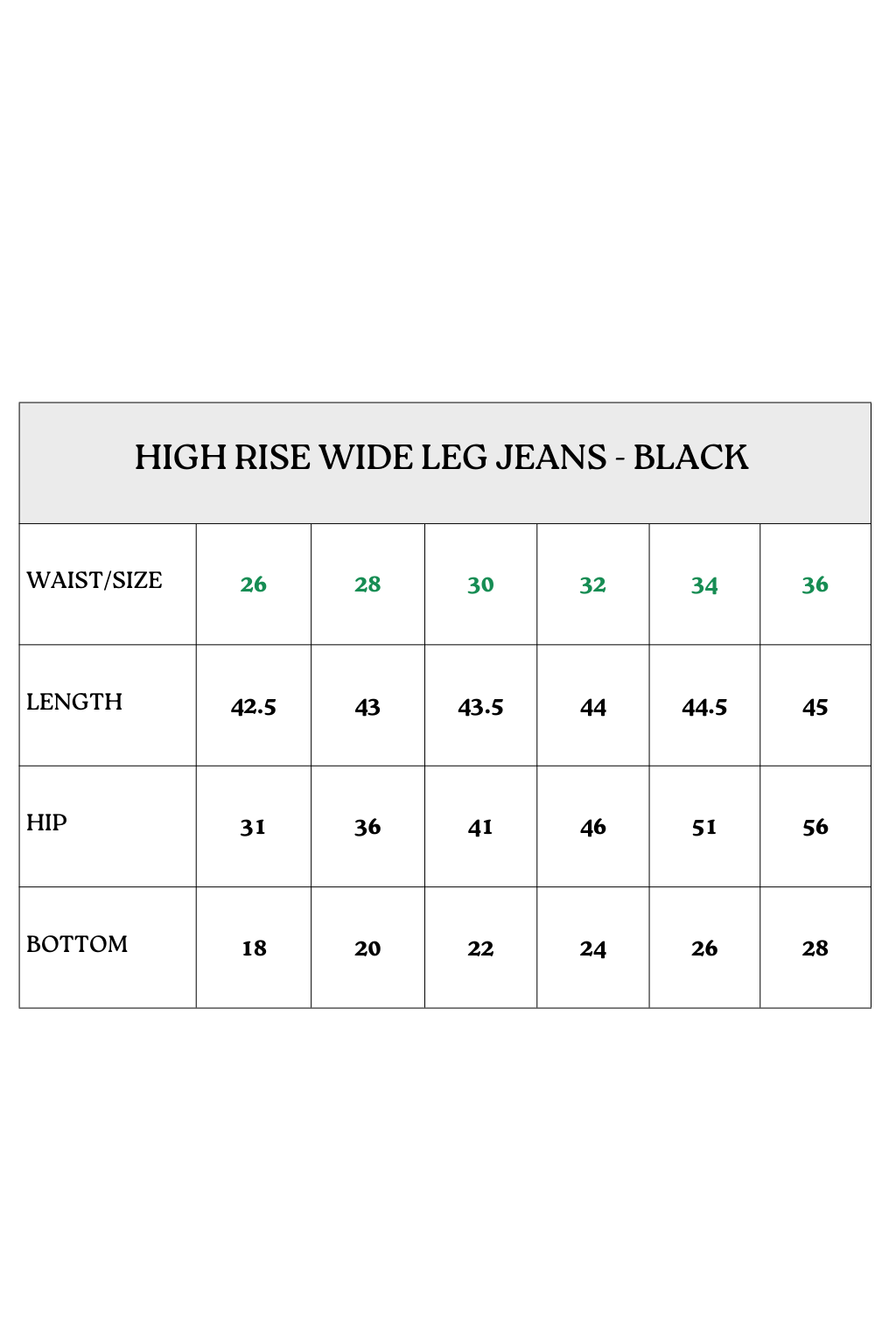 High Rise wide leg jeans - Black