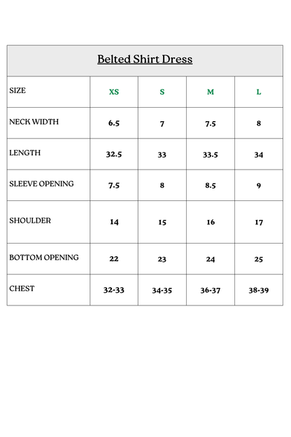 Women Belted Shirt Dress Biege