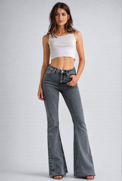 Boot cut Jeans -Grey