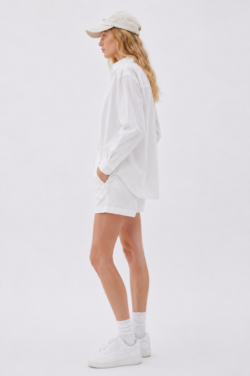 WHITE SHIRT AND NEON TANK TOP SET