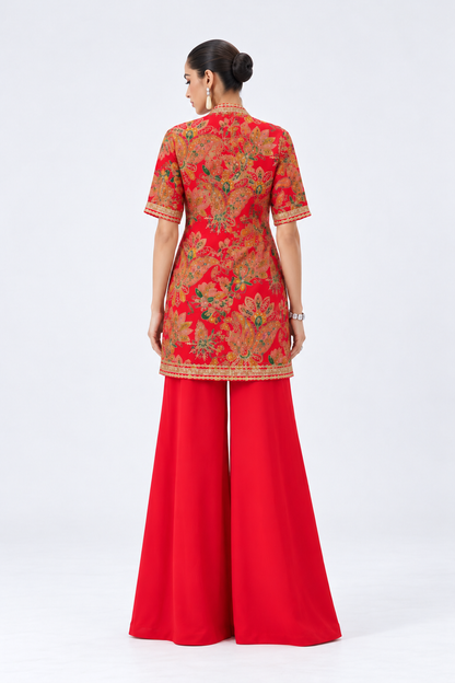 Scarlet Paisley Palazzo Set