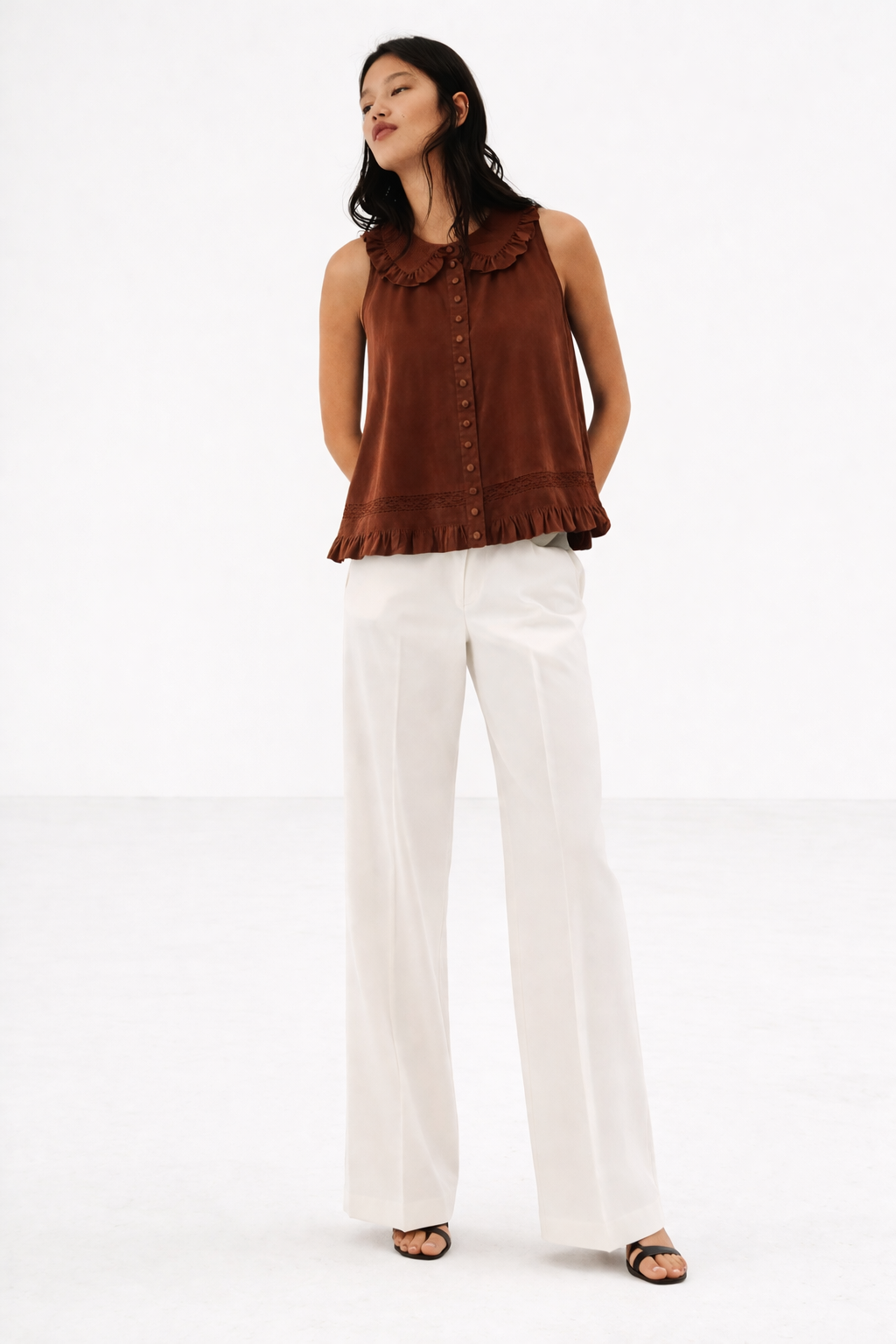 A-line top- Brown