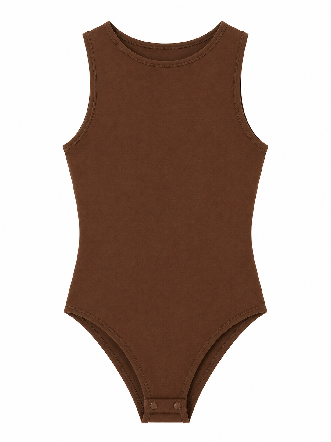 Rust Brown Racerback Bodysuit