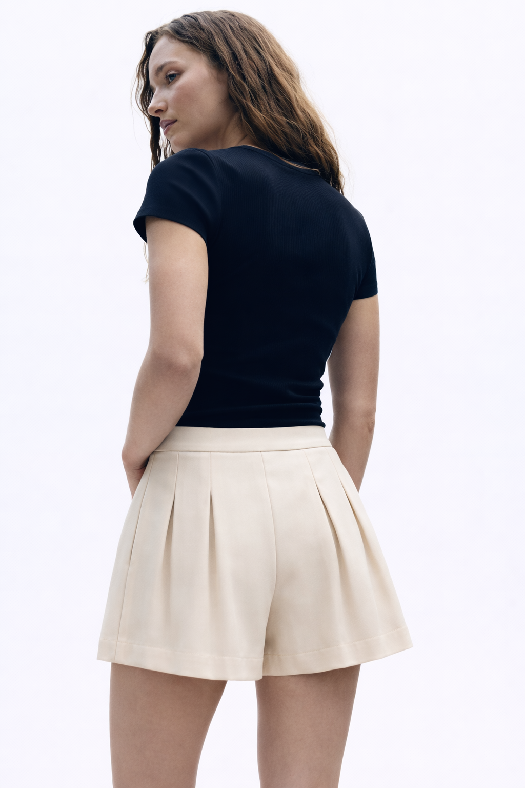A Line Beige Shorts