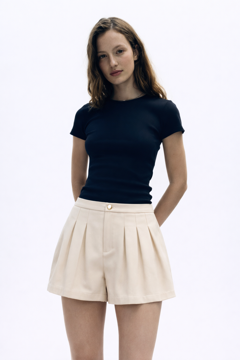A Line Beige Shorts