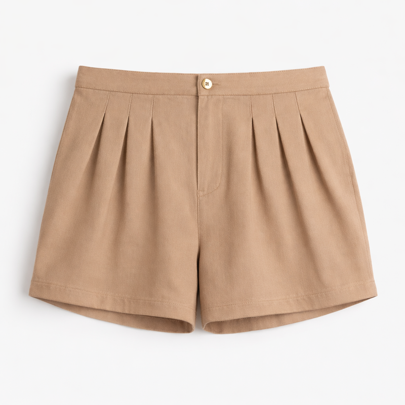 A Line Taupe Shorts