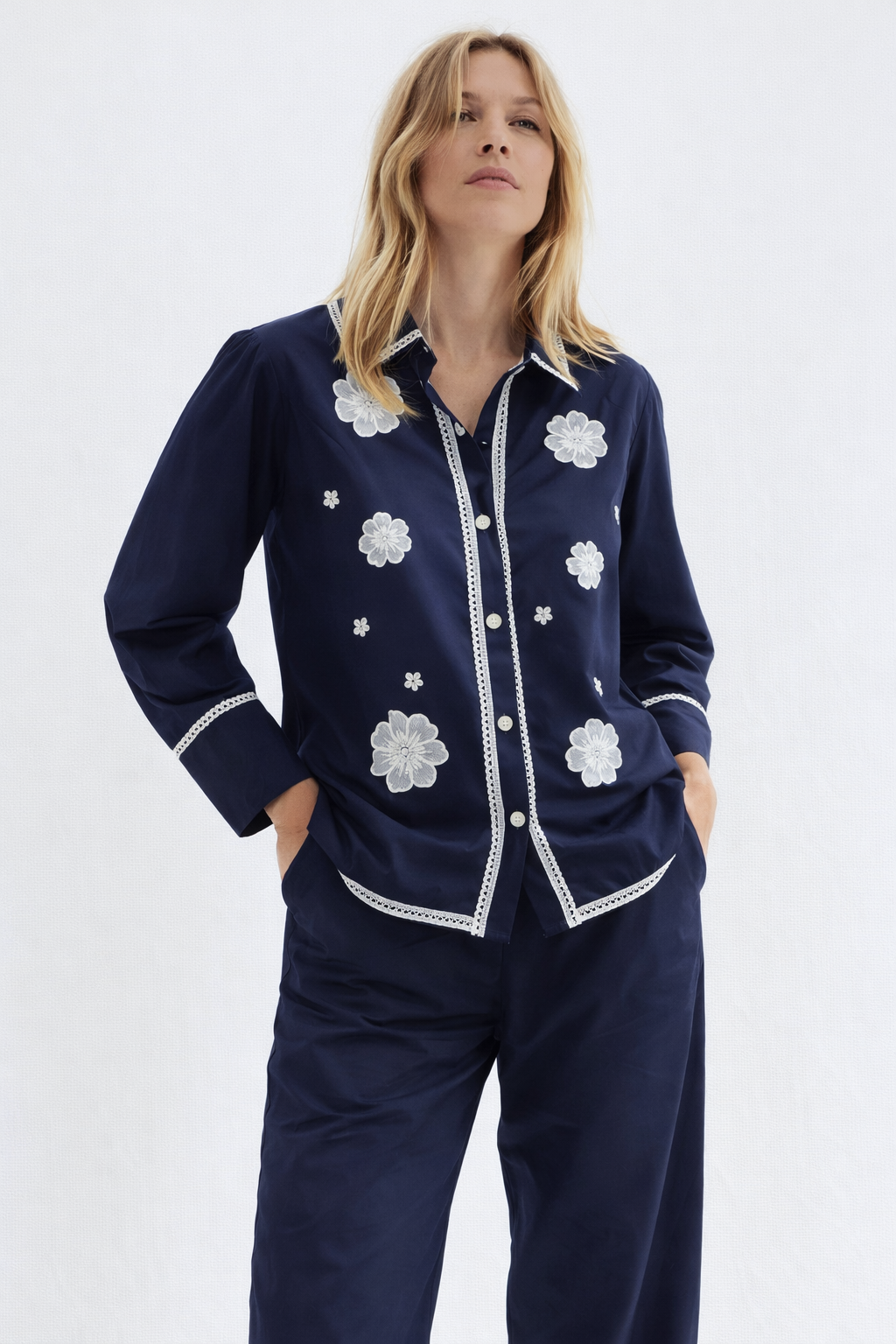 Navy Floral Set
