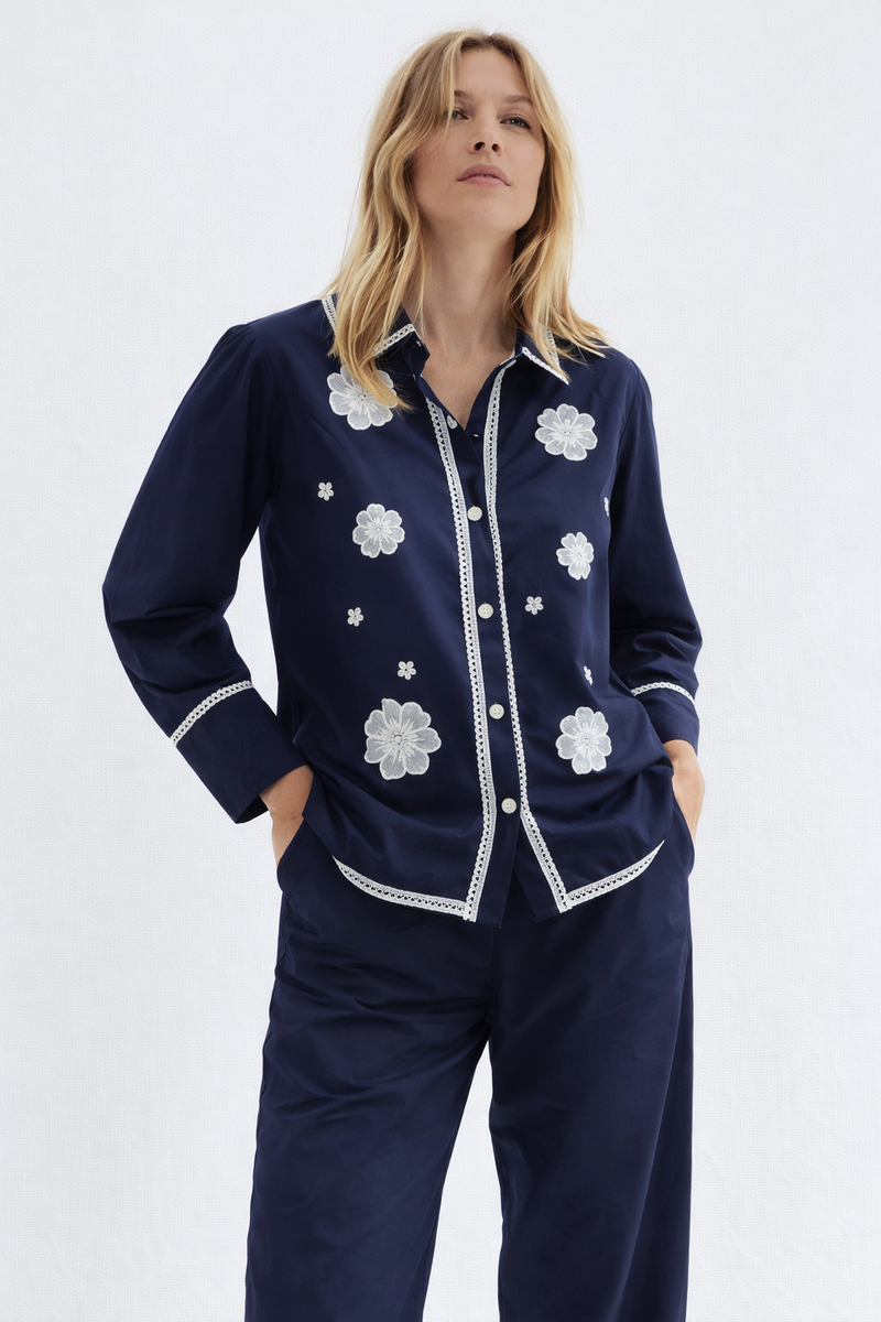 Navy Floral Set