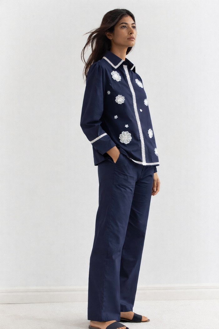 Navy Floral Set
