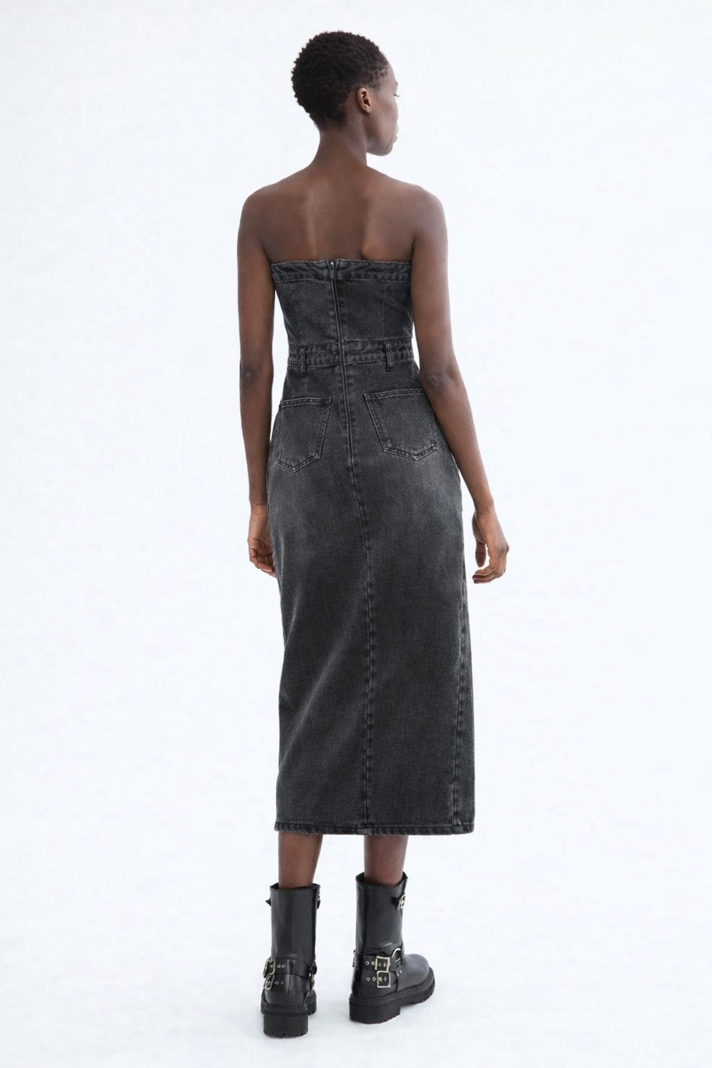 Black Denim tube dress