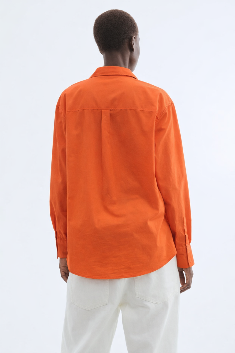Women Oversized Shirt Orange
