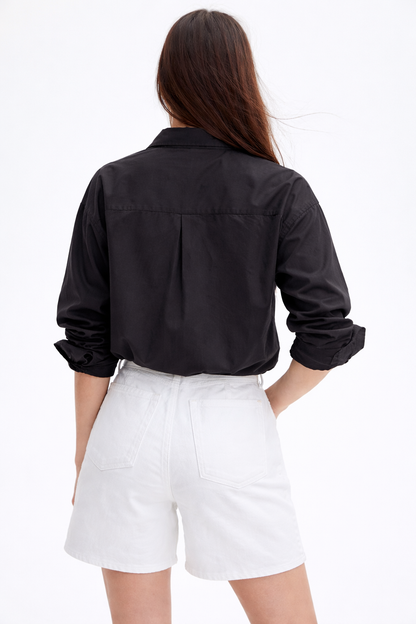 Women Oversized Shirt Black