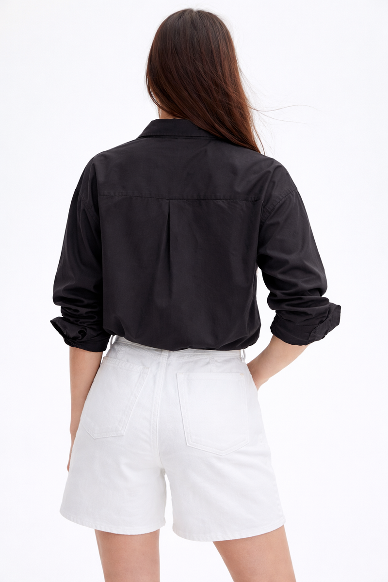Women Oversized Shirt Black