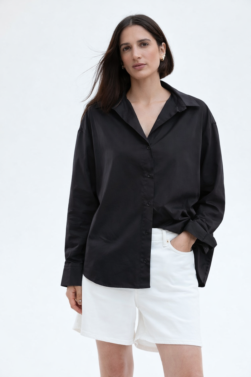 Women Oversized Shirt Black