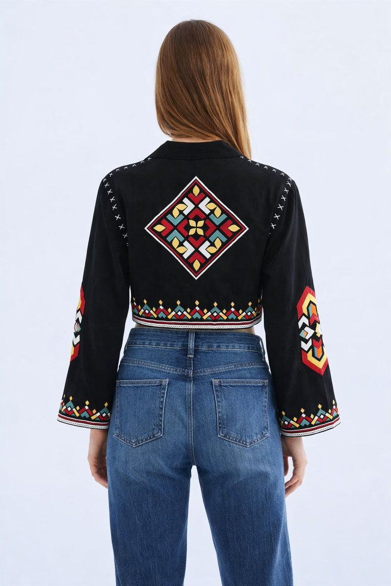 Women Black Crop Top