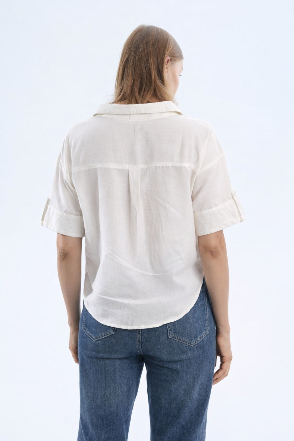 Linen Short Sleeve Shirt White