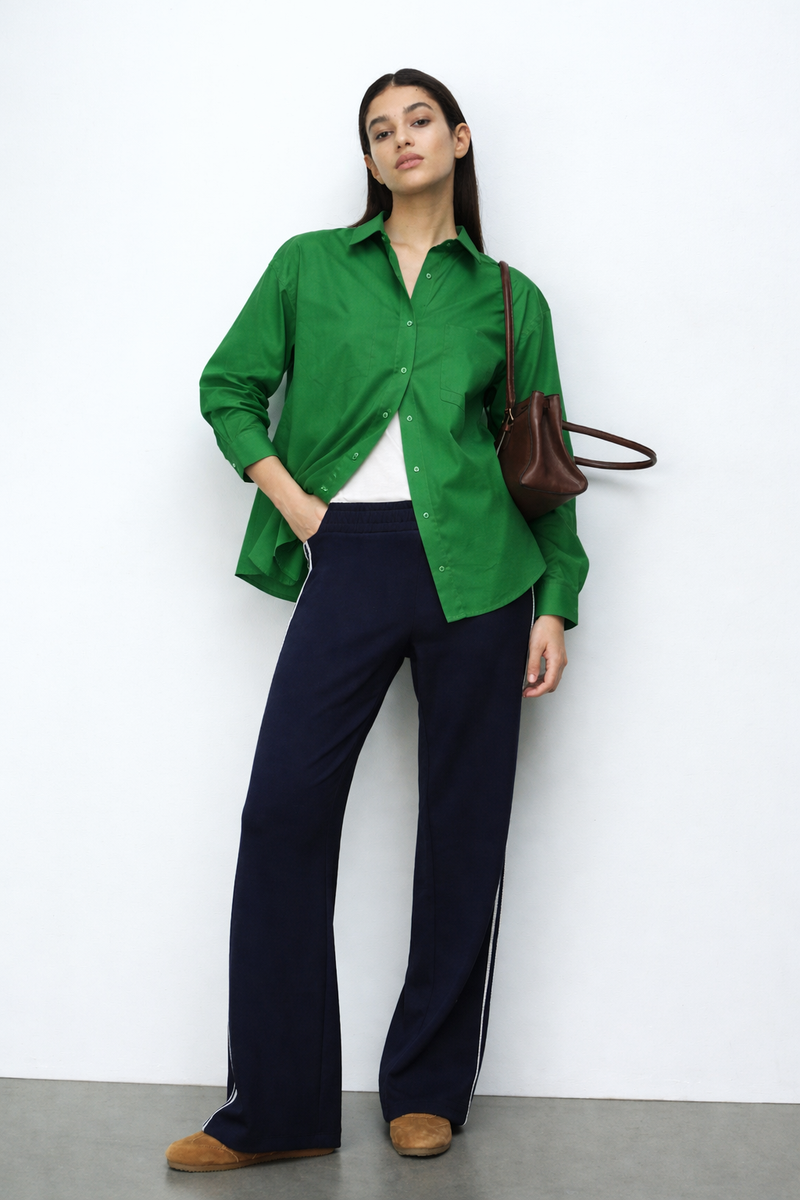 Women Oversized Shirt Green