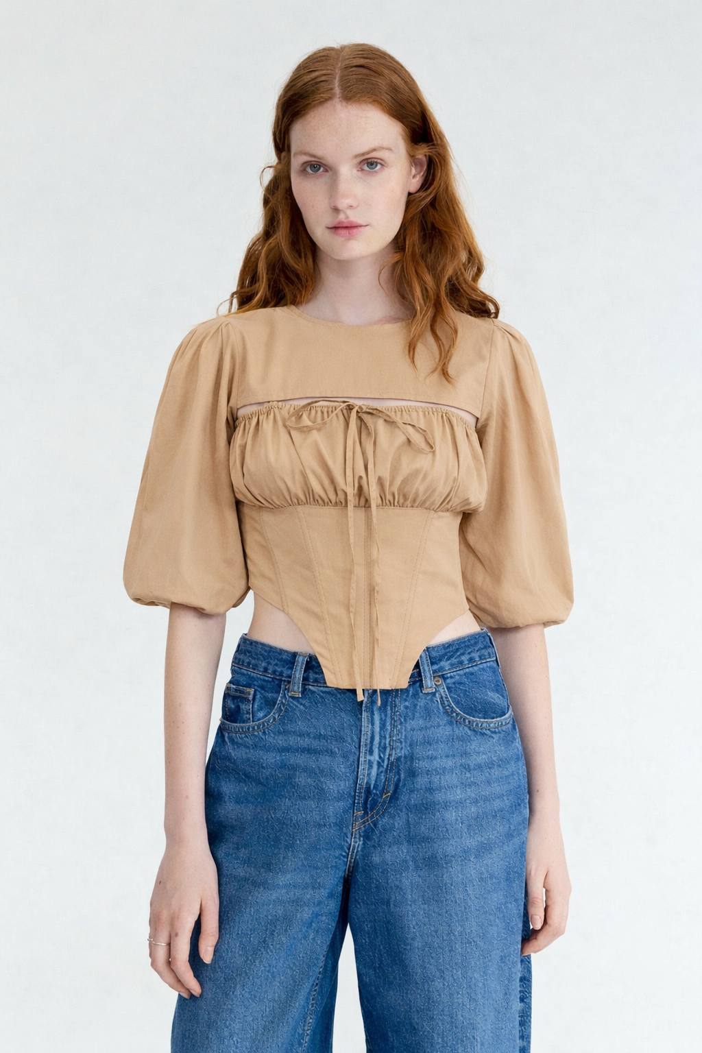 Corset Top- Brown