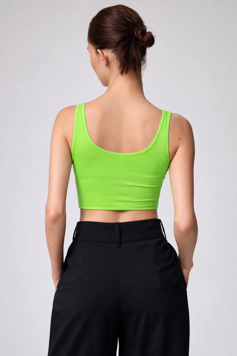 Women Neon green tank top