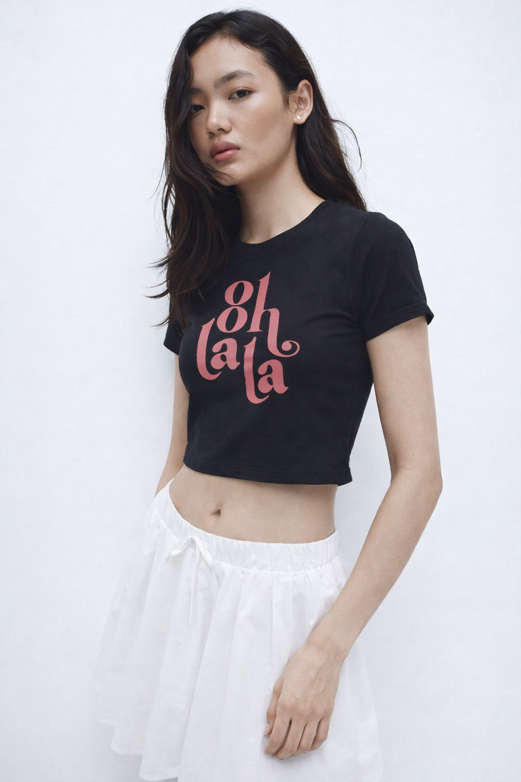 Women Ooh La La Graphic Crop t-shirt Top