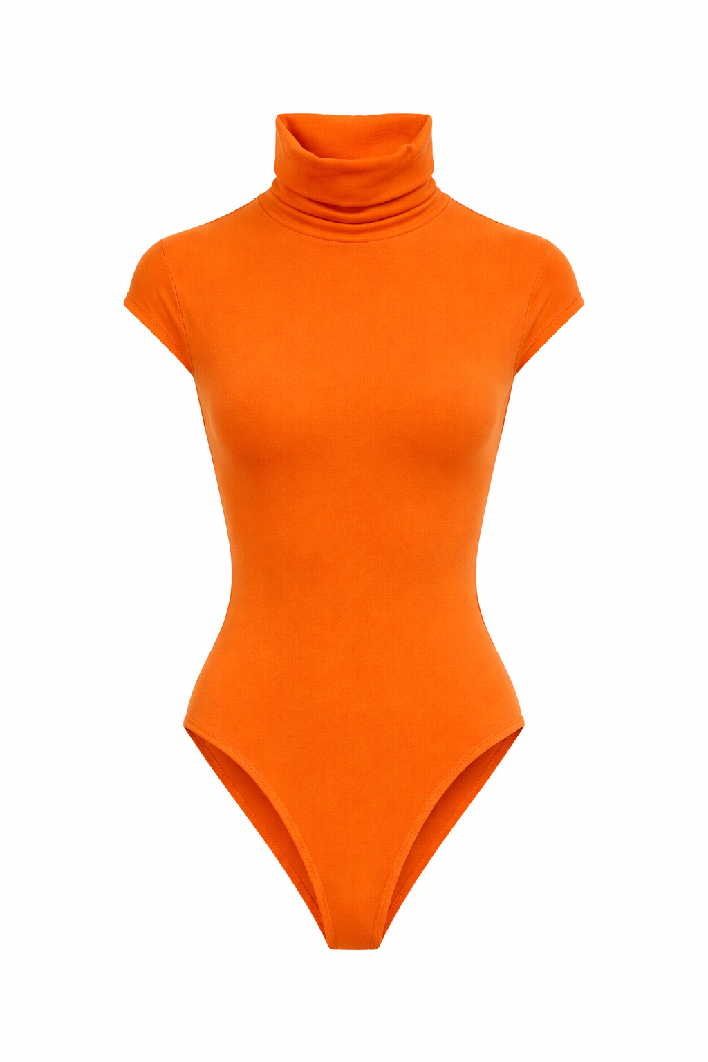 Burnt Orange High-Neck Bodysuit